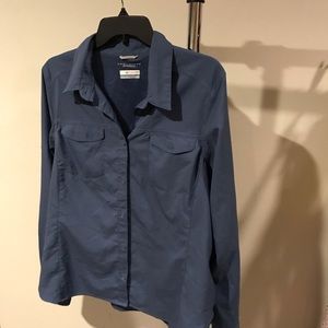 Button up synthetic shirt NWOT